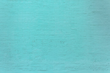 Brick wall painted green. Abstract construction background.