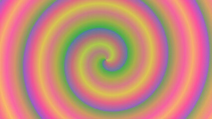 Pastel rainbow spiral abstract art design