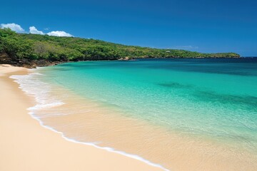 Obraz premium Tropical beach scene with turquoise water (3)