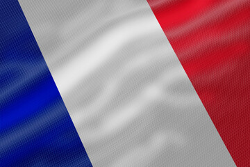 france A visually striking tricolor flag gently waves, showcasing a symbolic emblem of national identity.
