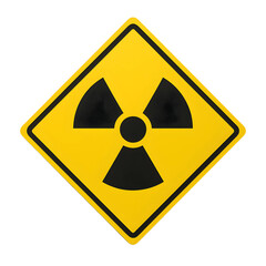 Yellow Diamond-Shaped Radiation Warning Sign