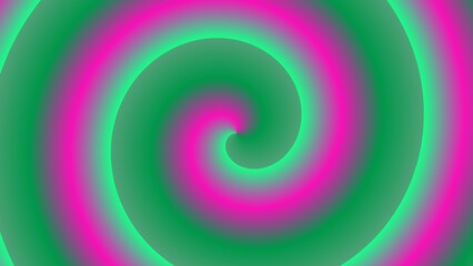 Hypnotic pink and green spiral design