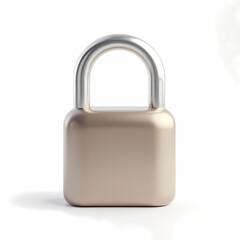 Padlock on White Background