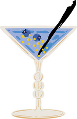  Illustration of Alcoholic cocktails