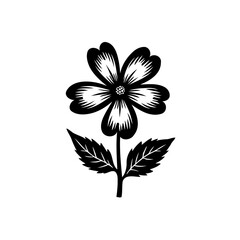 Elegant monochrome floral illustration in a minimalist botanical design