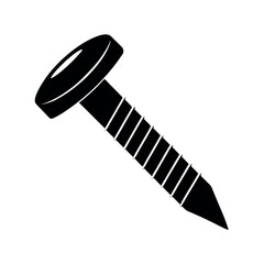 screw and nail solid icon