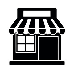 shop icon vector illustration of an old house