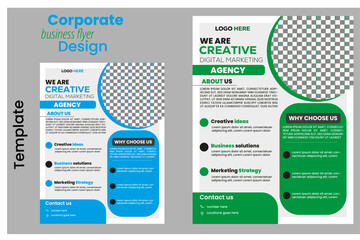 Obraz premium corporate creative business flyer design template