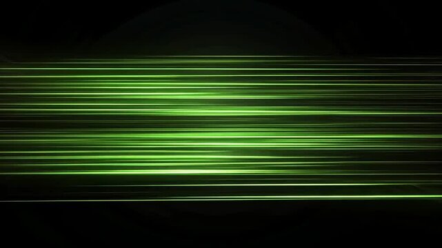 Abstract Background with Green Streaks of Light: Dynamic Motion and Futuristic Design