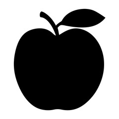 Simple Apple Silhouette Design a Classic Symbol of Fruit and Healthy Eating