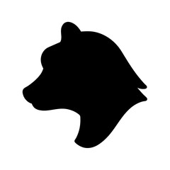 Dramatic silhouette of a bear head, perfect for logos or graphics design