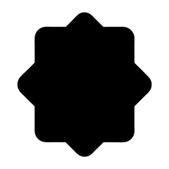 A rounded octagonal shape creates a symmetrical, balanced, and geometrical symbol