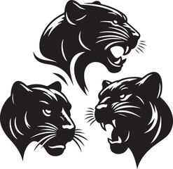 silhouette panthers vector