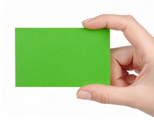 Obraz premium Hand holding an empty business card, mock up template