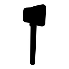 A Silhouetted Axe Depicting Lumberjack Tools for Wood Cutting