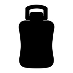 Silhouette of a Portable Propane Tank for Outdoor Grilling Activities
