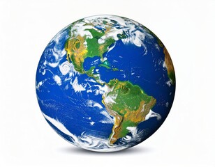 Fototapeta premium Planet Earth over white background