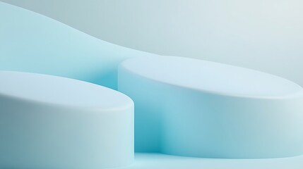 Pastel Blue Product Display Stands.