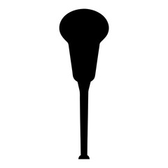 Black Silhouette of a Ceremonial Mace, Ancient Weapon Symbol, Historical Authority