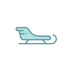 Light Blue Sleigh Icon Illustration