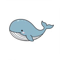 Cute Cartoon Whale Illustration