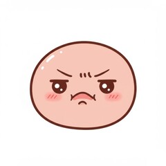 Obraz premium Angry Cute Cartoon Character Illustration