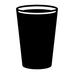 Monochromatic illustration of a glass or container against a white backdrop