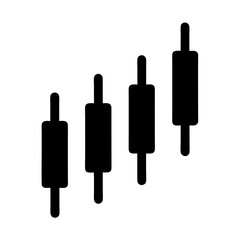 Black Candlestick Chart Pattern Representing Bullish Trend in Financial Markets