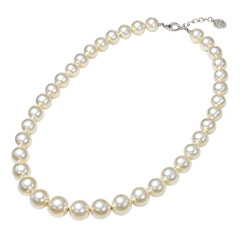 Fototapeta premium Watercolor Pearl necklace jewelry isolated on transparent background