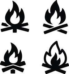 set of fire icons