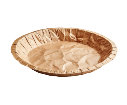 Baking event empty paper pie plate kitchen food home isolated on transparent background - Powered by Adobe