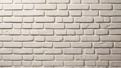 Obraz premium Textured White Brick Wall with Horizontal Pattern for Design Projects