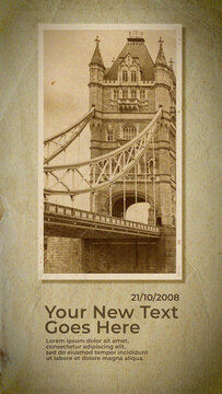 Historical Vertical Photo Frame Template