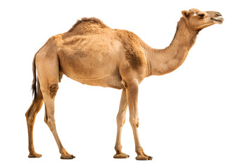 Single dromedary camel standing profile isolated on black background studio shot, camel, dromedary, single, isolated, black background, studio shot, animal, mammal, wildlife, desert, middle east