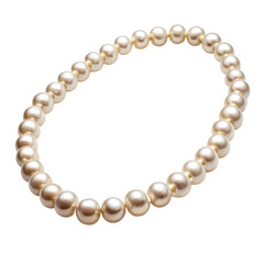 Obraz premium Elegant Cream Pearl Necklace Classic Jewelry Photography on Transparent background