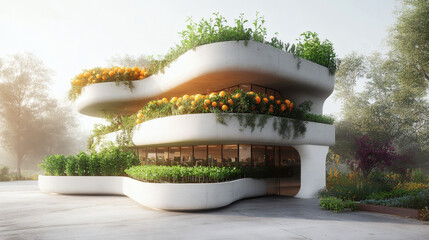 Obraz premium Sustainable modern building design