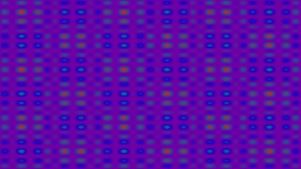 Repeating pattern of blurred squares in vibrant purple, blue, and orange hues