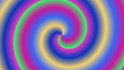 A vibrant, multicolored spiral swirling inwards, creating an optical illusion of depth and movement (2)