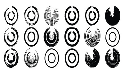 Abstract Spiral Set White background Vector illustration