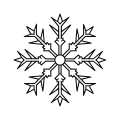 christmas snowflake isolated on white
