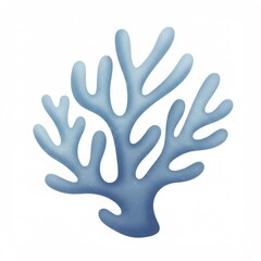 Obraz premium Blue Watercolor Seaweed Illustration