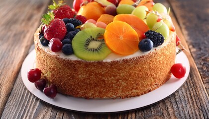 cake with fruits