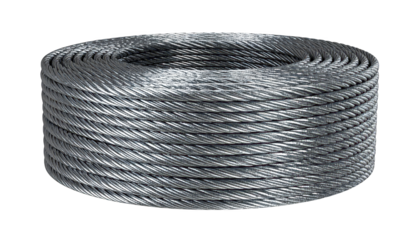 Coiled steel wire, a closeup examination of metallic texture and industrial applications