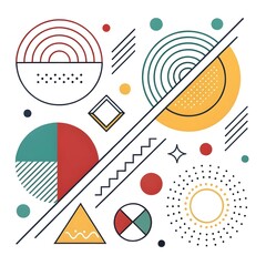 Obraz premium abstract vector background with circles