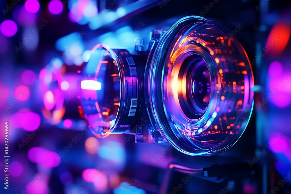 Poster vibrant robotic vision lens array with adaptive iris and multilayered optical filters