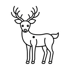 Obraz premium deer vector illustration christmas deer
