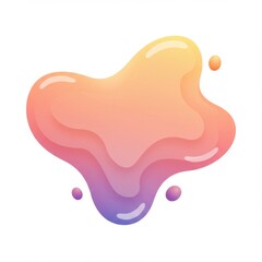 Fototapeta premium Abstract Colorful Blob Gradient Background