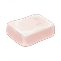 Pale Pink Rectangular Bar Soap Illustration