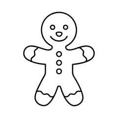 gingerbread man isolated on white