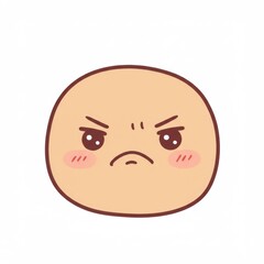 Obraz premium Angry Cartoon Face Illustration